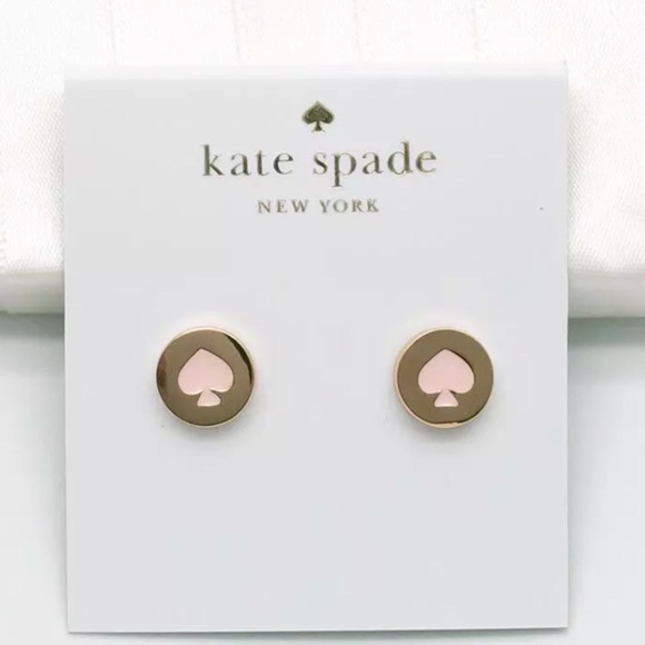 kate spade Jewelry - New Kate Spade Pink Spot The Spade Studs